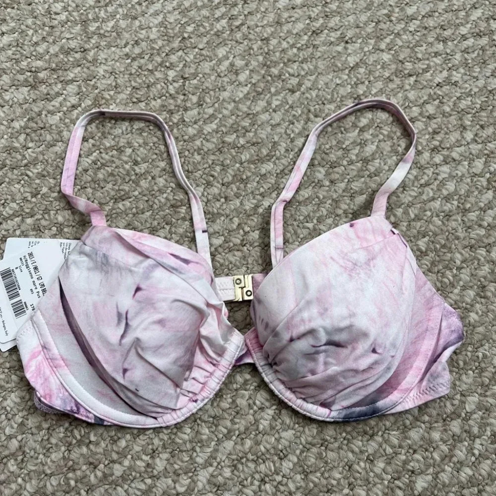 La Perla Pink Marble Underwire Bikini Top NWT